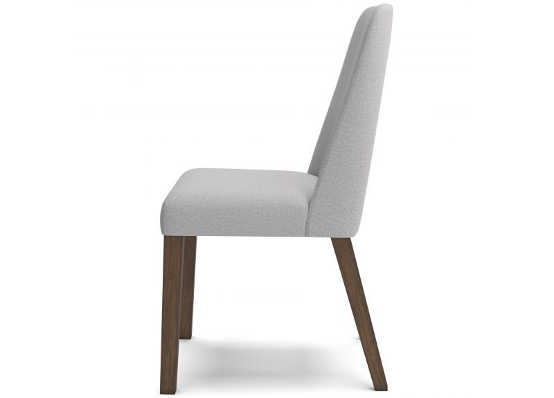 Retro Inspired Fabric Upholstered Wooden Dining Chair in Grey - Jarklin